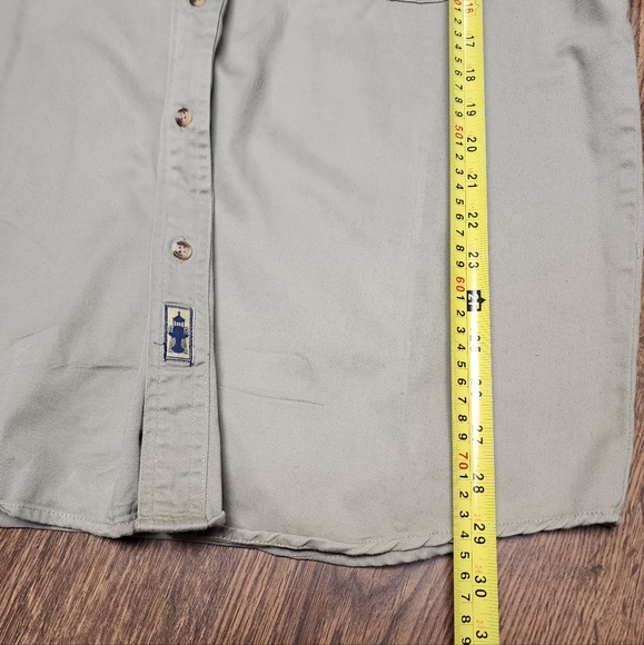 Plant Mars Long Sleeve Men's Button Front Embroidered M & M Logo Shirt Size L - Picture 13 of 16